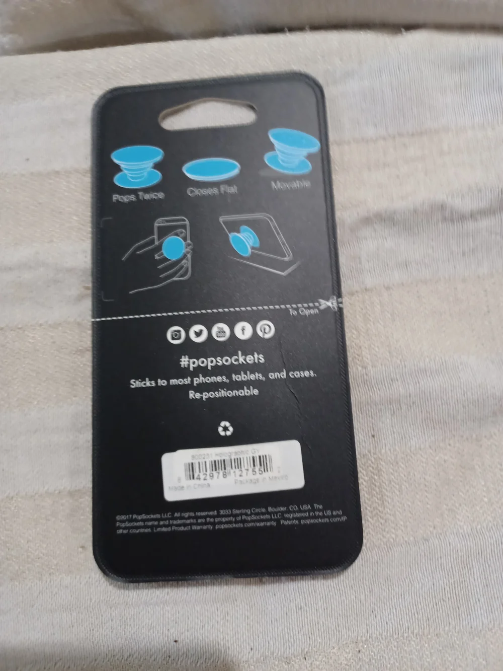 PopSocket Phone Grip & Stand - Swirl Pastel Pink Blue Purple